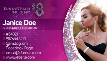 new $8 design. Fully Customizable Paparazzi Business Cards designed to make more jewelry sales.