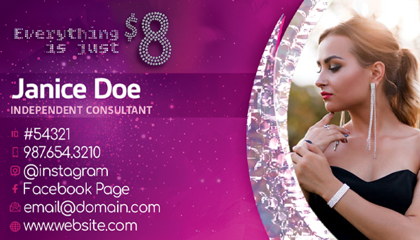 new $8 design. Fully Customizable Paparazzi Business Cards designed to make more jewelry sales.
