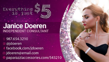 Fully Customizable Paparazzi Business Cards designed to make more jewelry sales.