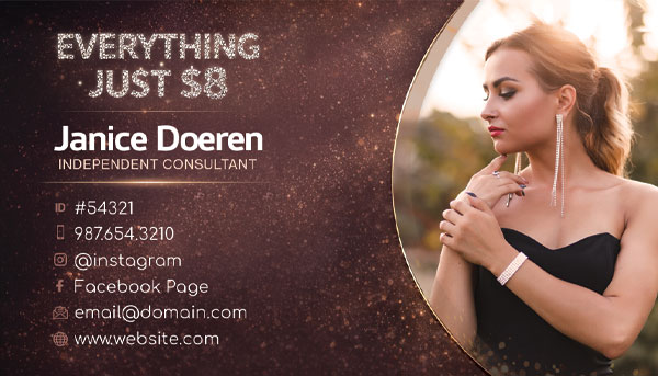 The 2026 updated design with reflecting the new $8 price. Fully Customizable Paparazzi Business Cards designed to make more jewelry sales.