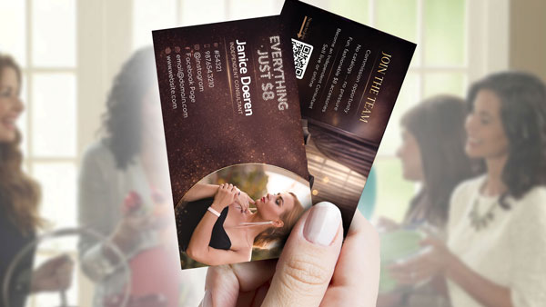 Front and Back design of updated 2026 Paparazzi Business Cards