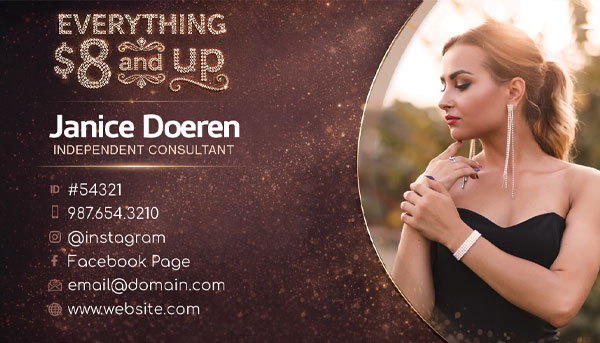 The 2026 updated design with reflecting the new $8 price. Fully Customizable Paparazzi Business Cards designed to make more jewelry sales.